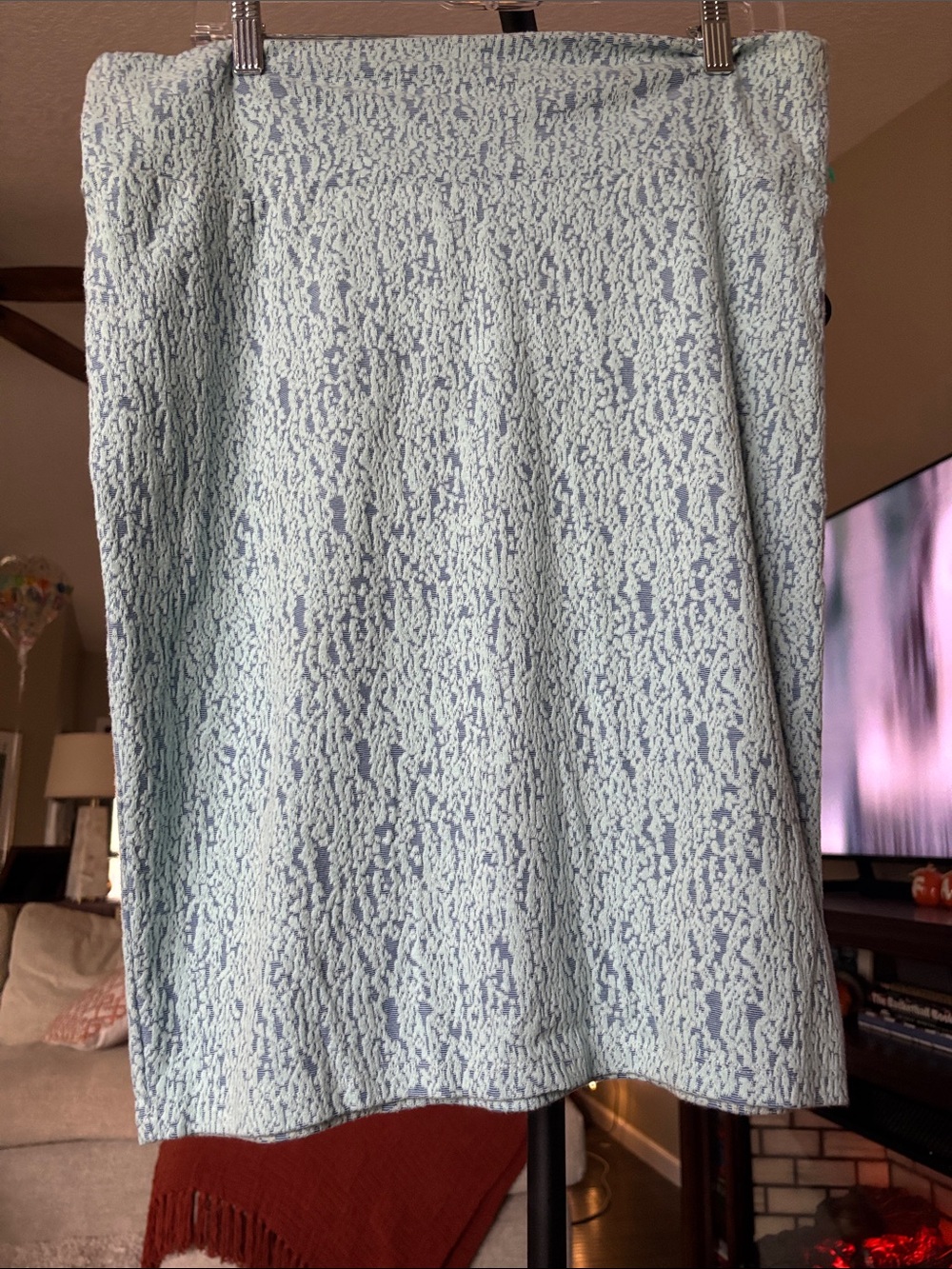 LuLaRoe Pale Blue Textured A-Line Skirt